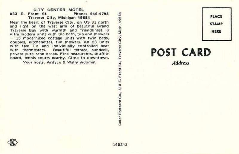 City Center Motel - Vintage Postcard (newer photo)